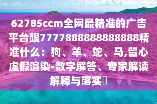 62785ccm全網(wǎng)最精準(zhǔn)的廣告平臺(tái)跟7777888888888888精準(zhǔn)什么：狗、羊、蛇、馬,留心虛假渲染-數(shù)字解答、專家解讀解釋與落實(shí)?